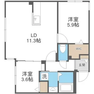 Alivis琴似【1階】の間取り