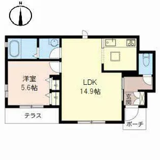 シャーメゾン リリー【0101号室】の間取り