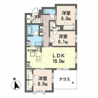 CELFENA 宝塚・川面 HautDeGamme【0108号室】の間取り