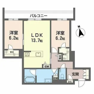 CELFENA 宝塚・川面 HautDeGamme【0205号室】の間取り
