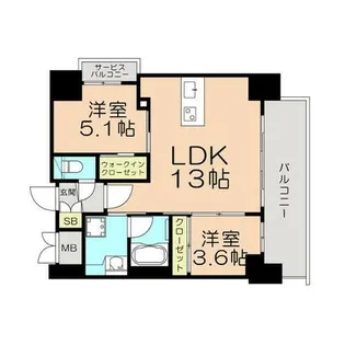 NORDEN TOWER南森町アドバンス【8階】の間取り
