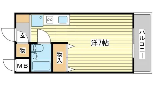 ヴィラ・フィオーレ【107号室】の間取り