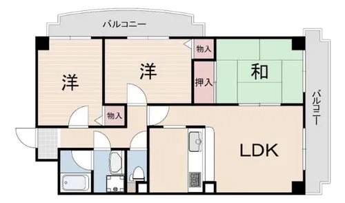 ロイヤルシャトー門戸【2階】の間取り