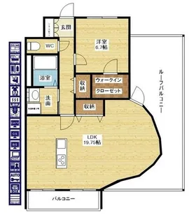 グランパレス東洋【6階】の間取り