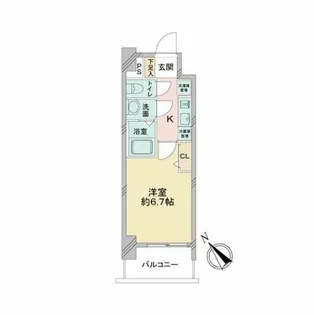 アステリ鶴舞エーナ【7階】の間取り