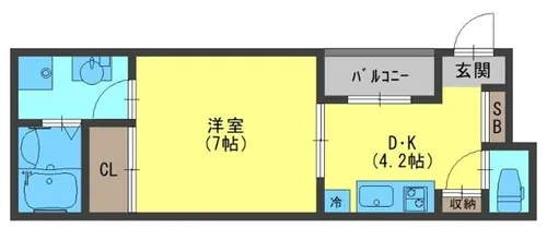 パルス南香里【1階】の間取り