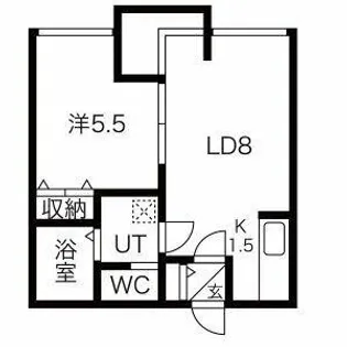 ジェラン小樽1st【201号室】の間取り