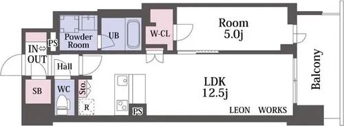 スプランディッド本町グラン【5階】の間取り