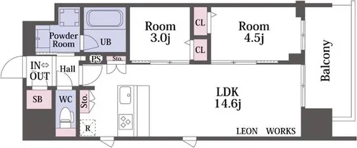 スプランディッド本町グラン【6階】の間取り