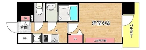 プレリス阿波座Bloom【706号室】の間取り