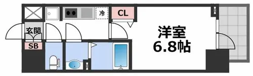 アドバンス大阪ストーリア【2階】の間取り