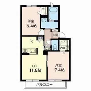 シャーメゾン瀬川【0202号室】の間取り