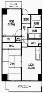 アクティ日之出【4階】の間取り