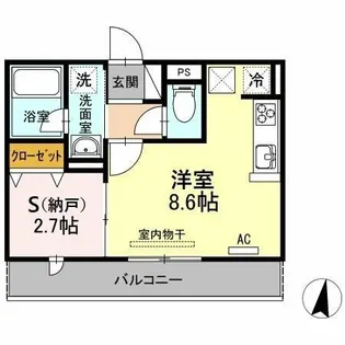 金山アイサンメゾン【1階】の間取り
