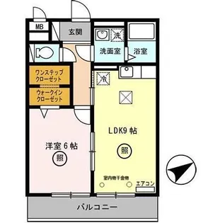 セジュール東浜尻【107号室】の間取り