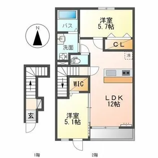 Grandeur Milano【2階】の間取り