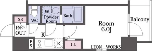 エスリード大阪フェリス【6階】の間取り