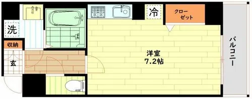 ロイヤルレジデンス北梅田【7階】の間取り