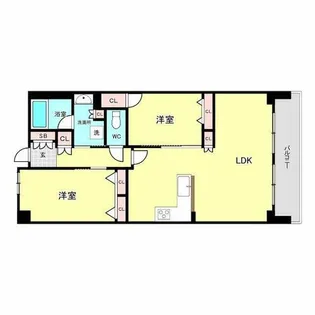 プレサンスグラン福島【1004号室】の間取り