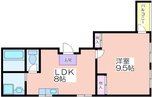 ロイヤルハイツ加賀屋【5階】の間取り