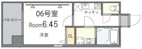 ウエンズ東心斎橋【10階】の間取り