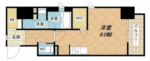 アーバネックス北浜【15階】の間取り