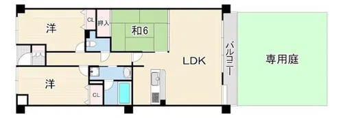 ダイアパレス塩屋【2階】の間取り
