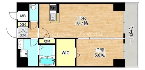 アバンダント今里【4階】の間取り