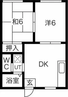 ハイコートやはた【102号室】の間取り