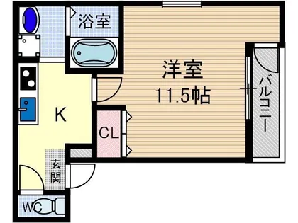 フジパレスカルディア【A301号室】の間取り