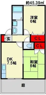 ハイカムール湯川【101号室】の間取り
