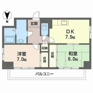 メゾン阿波座【0203号室】の間取り