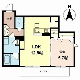 ShaMaison mohiro 駅前館【0102号室】の間取り