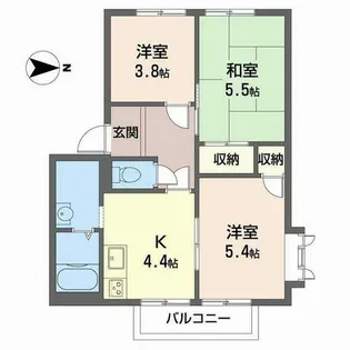 サニーコート結崎【2階】の間取り