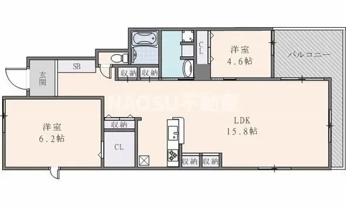 HELENA GARDEN玉串町西Ⅲ号館【101号室】の間取り