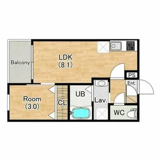 兵庫県神戸市垂水区王居殿1丁目【アパート】の間取り