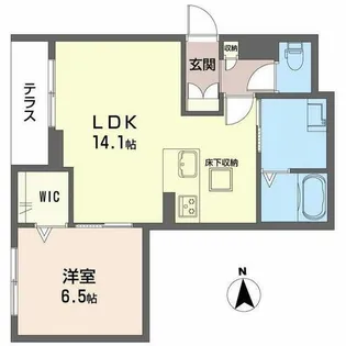 シャーメゾン アプローズM【0102号室】の間取り