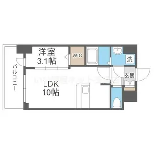 Alivisドーム前【11階】の間取り
