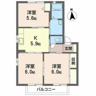 フレグランス今市II【2階】の間取り