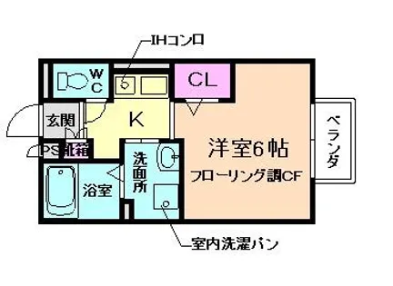 メルベーユ箕面Ⅱ【1階】の間取り