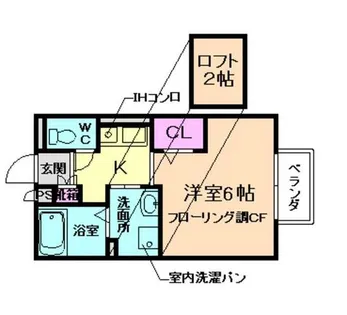 メルベーユ箕面Ⅱ【2階】の間取り