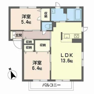 ミルキーウェイ【0202号室】の間取り