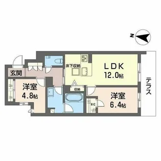 ShaMaison Gardens 旭が丘II【0102号室】の間取り