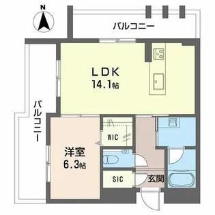 Sha Maison THE ASHIBE【0405号室】の間取り