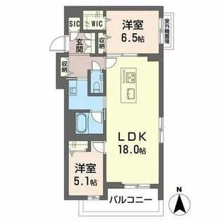 Sha Maison THE ASHIBE【0402号室】の間取り