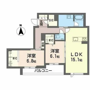 Sha Maison THE ASHIBE【0203号室】の間取り