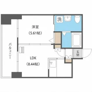 プライマル札幌北4条【4階】の間取り