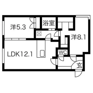 COMSAP24 PARKSIDE【3階】の間取り