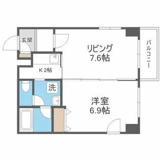 コンフォリア北三条【9階】の間取り