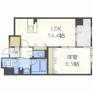 グレンパーク梅田北【7階】の間取り
